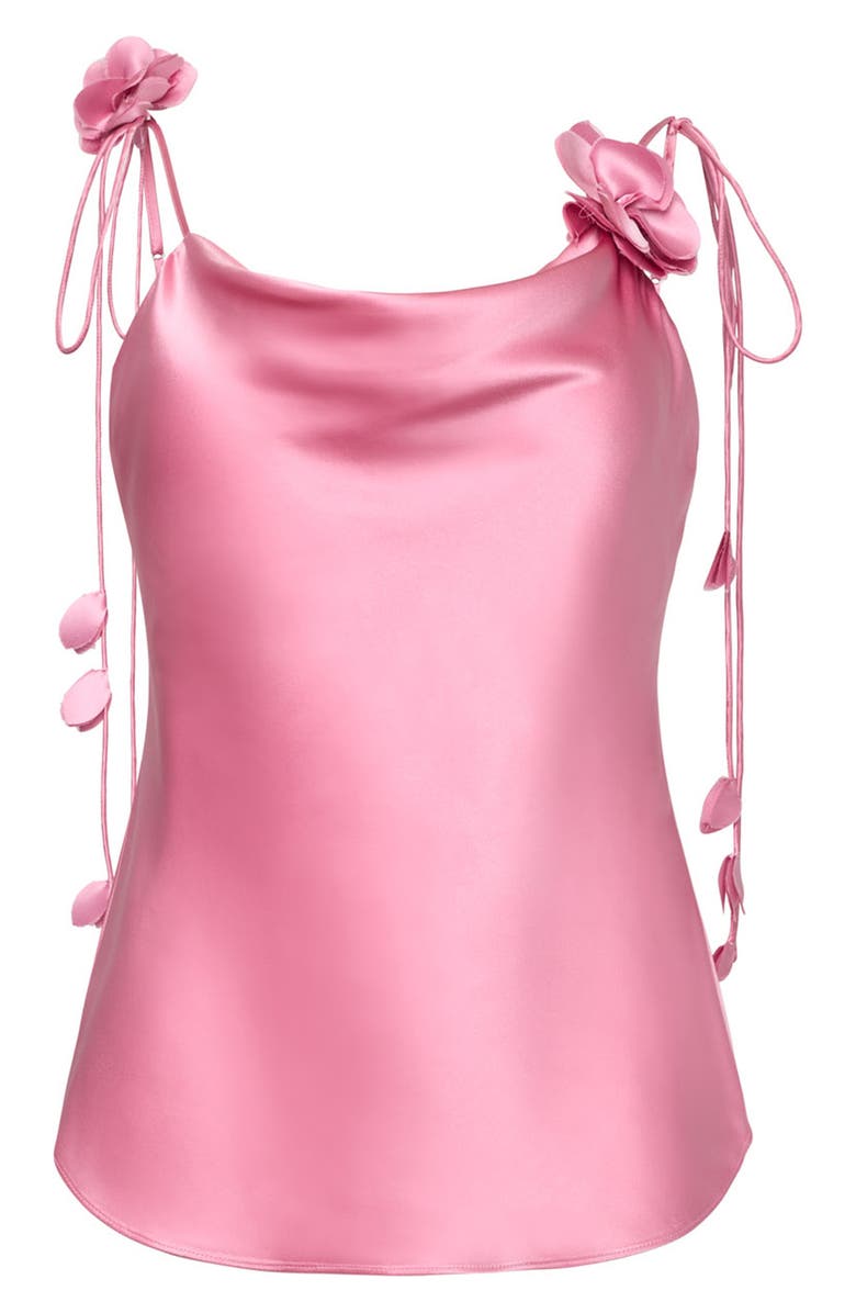 Cinq à Sept Marta Trailing Flower Silk Camisole, Alternate, color, Rosewater Pink