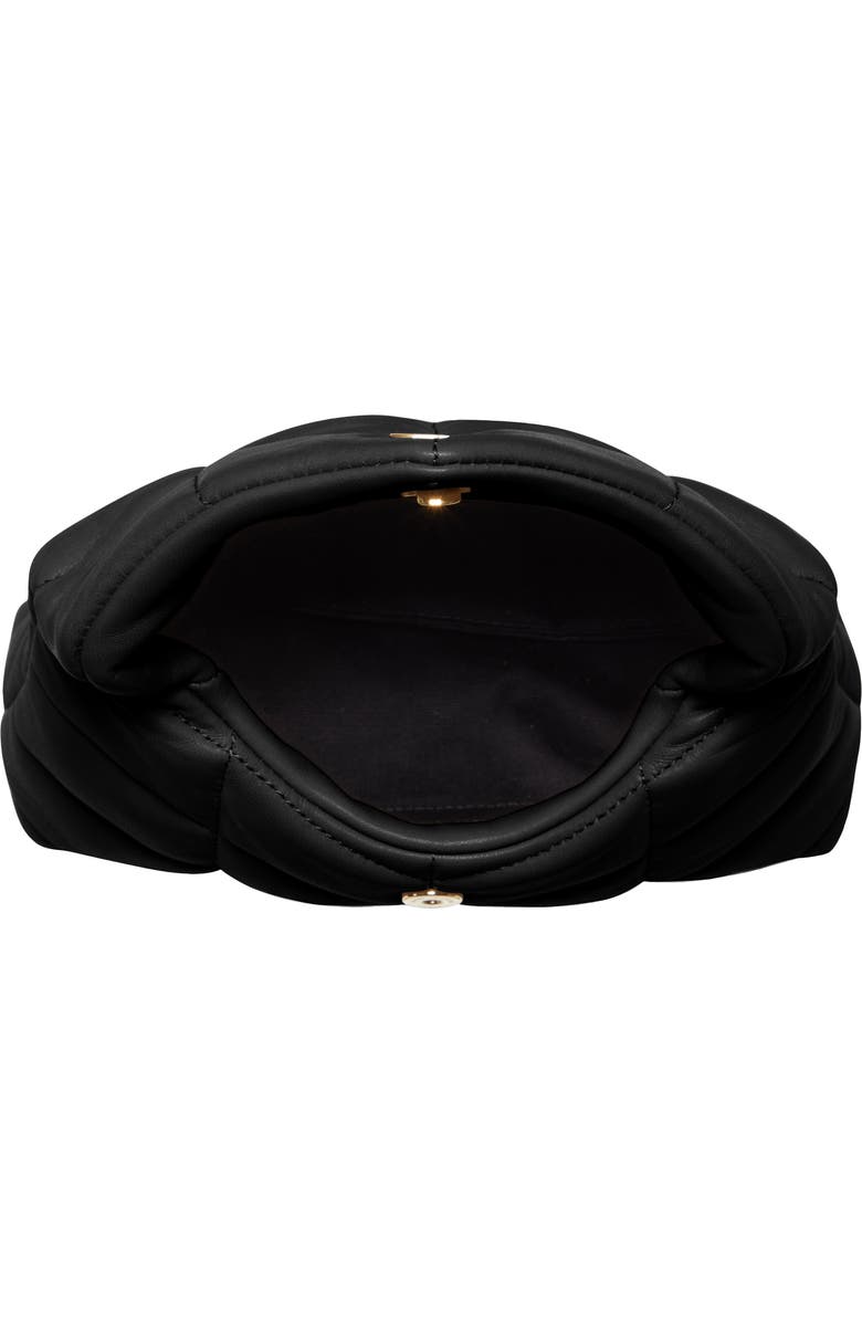 Saint Laurent Small Lou Leather Puffer Clutch, Alternate, color,