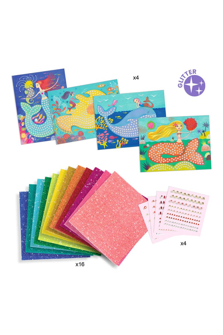 Kids' The Mermaids Song Mosaic Art Kit, Alternate, color, MULTI
