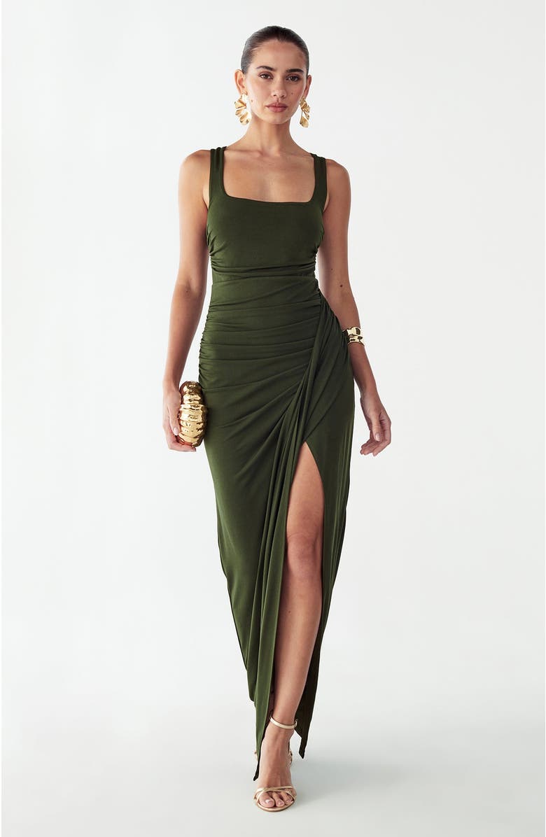 BWLDR Fallen Maxi Dress, Main, color, Khaki