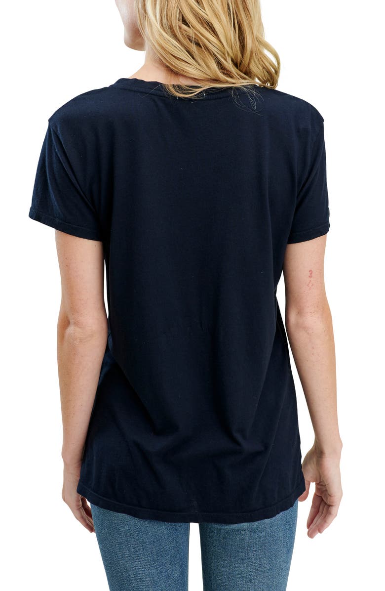 Splendid Kate V-Neck T-Shirt, Alternate, color, Navy