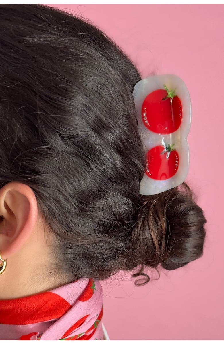 Centinelle Tomatoes Hair Claw, Alternate, color, Red