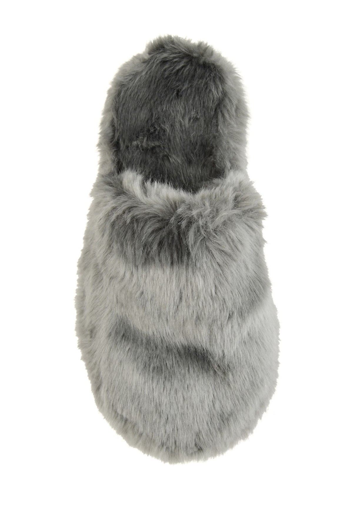 Journee Collection Cozy Faux Fur Slipper, Alternate, color, Grey