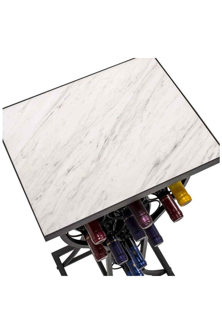 Metal & Marble Wine Holder Side Table, Alternate, color, NO COLOR