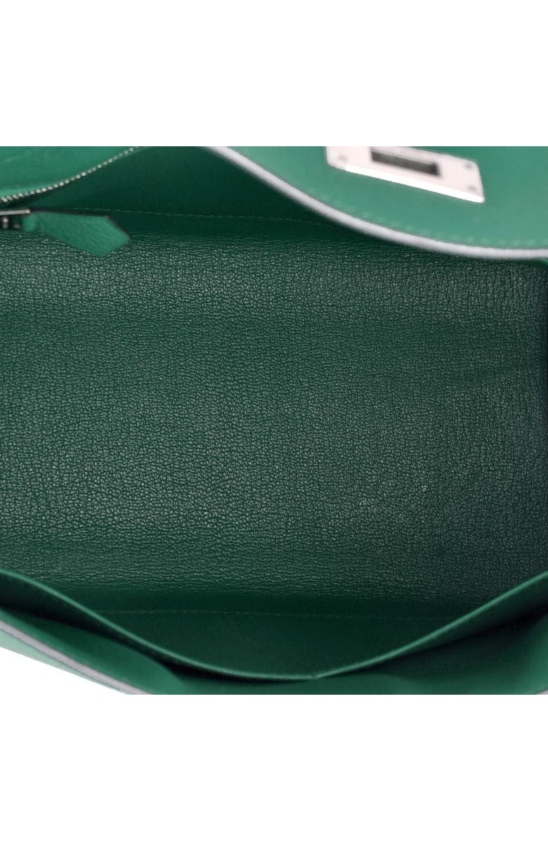 Pre-Owned Hermes Kelly Handbag Green Epsom with Palladium Hardware 28, Alternate, color, Vert Vertigo