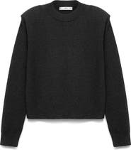 MANGO Crewneck Cotton 
Wool Blend Sweater