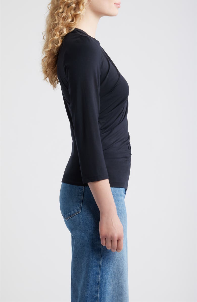 CITY BLUES Shoulder Twist Top, Alternate, color, Black