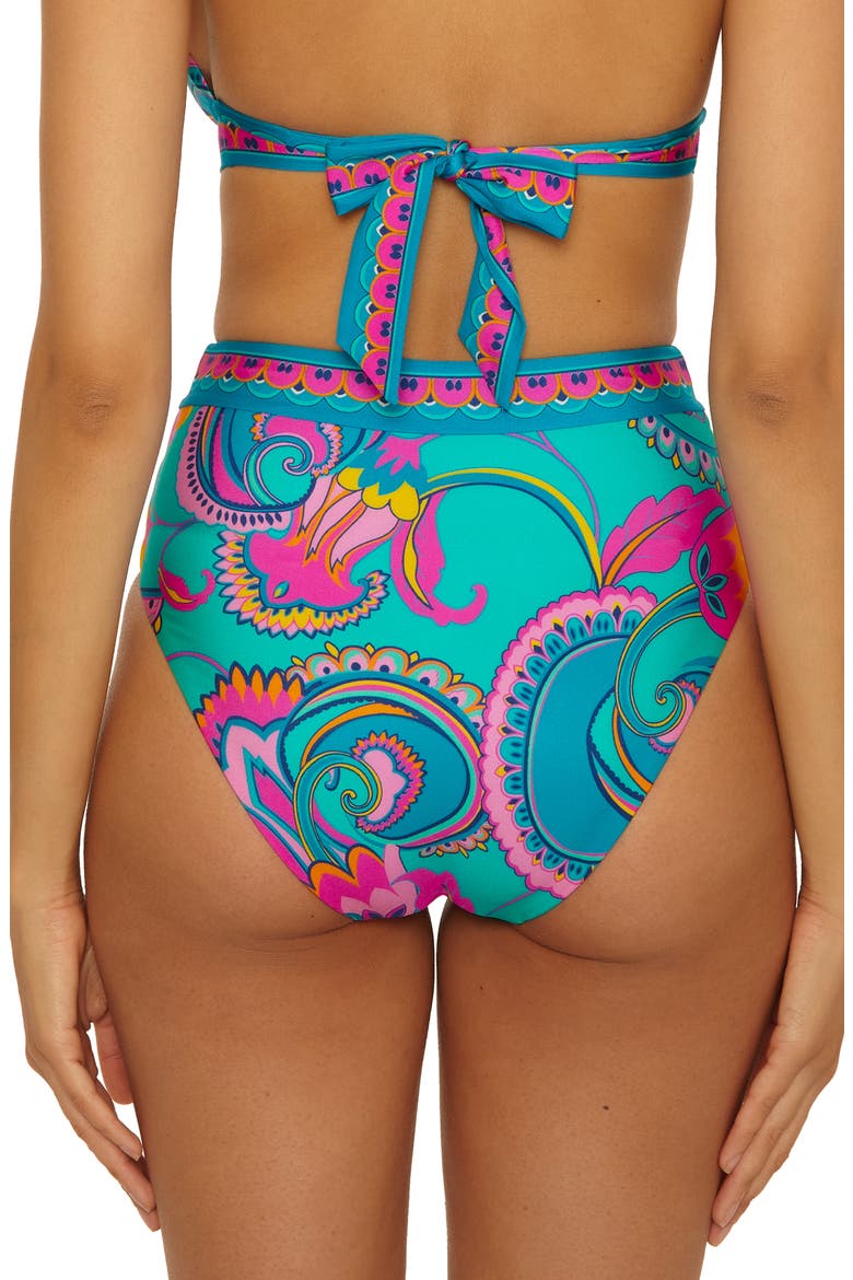 Mykonos High Waist Bikini Bottoms, Alternate, color, MULTI