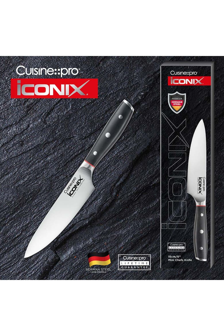 iconiX® 6" Mini Chef's Knife, Alternate, color, Black