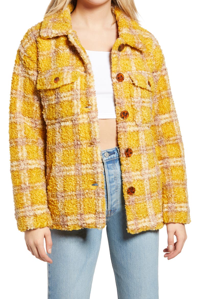 Plaid Jacket, Main, color, MUSTARD