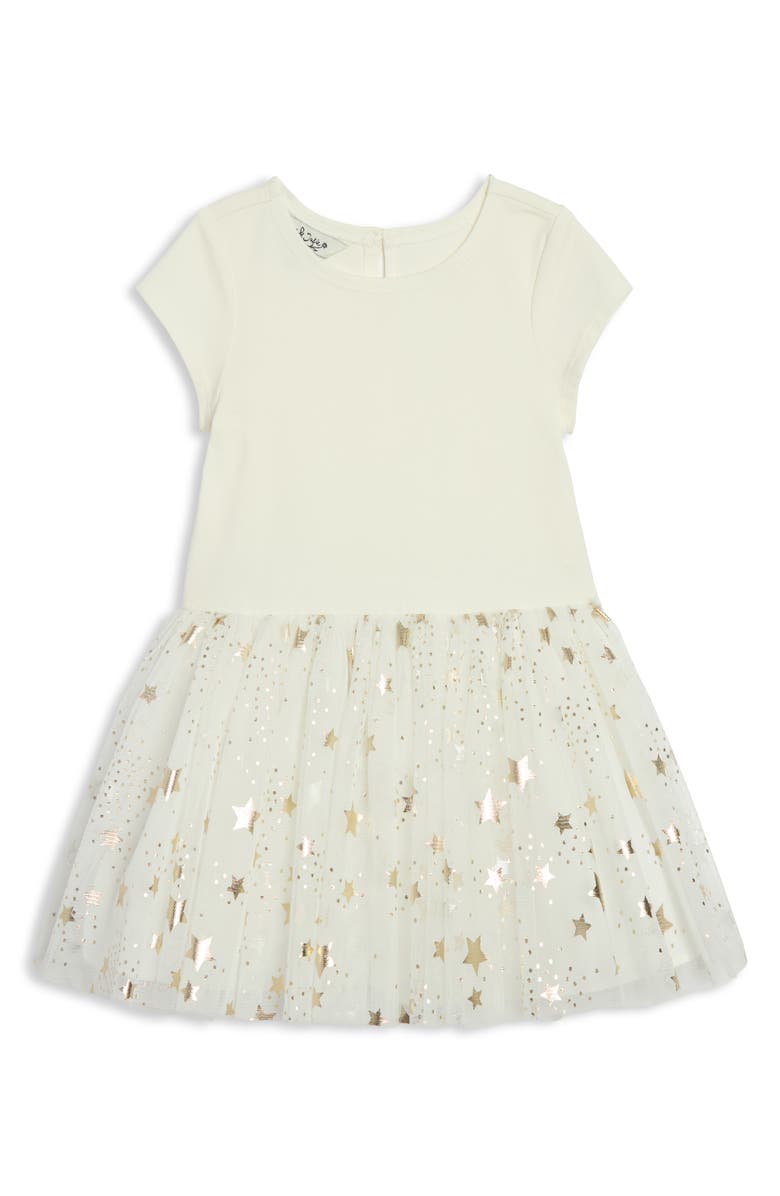 Pippa & Julie Kids' Metallic Hoodie & Dress Set, Alternate, color, Gold