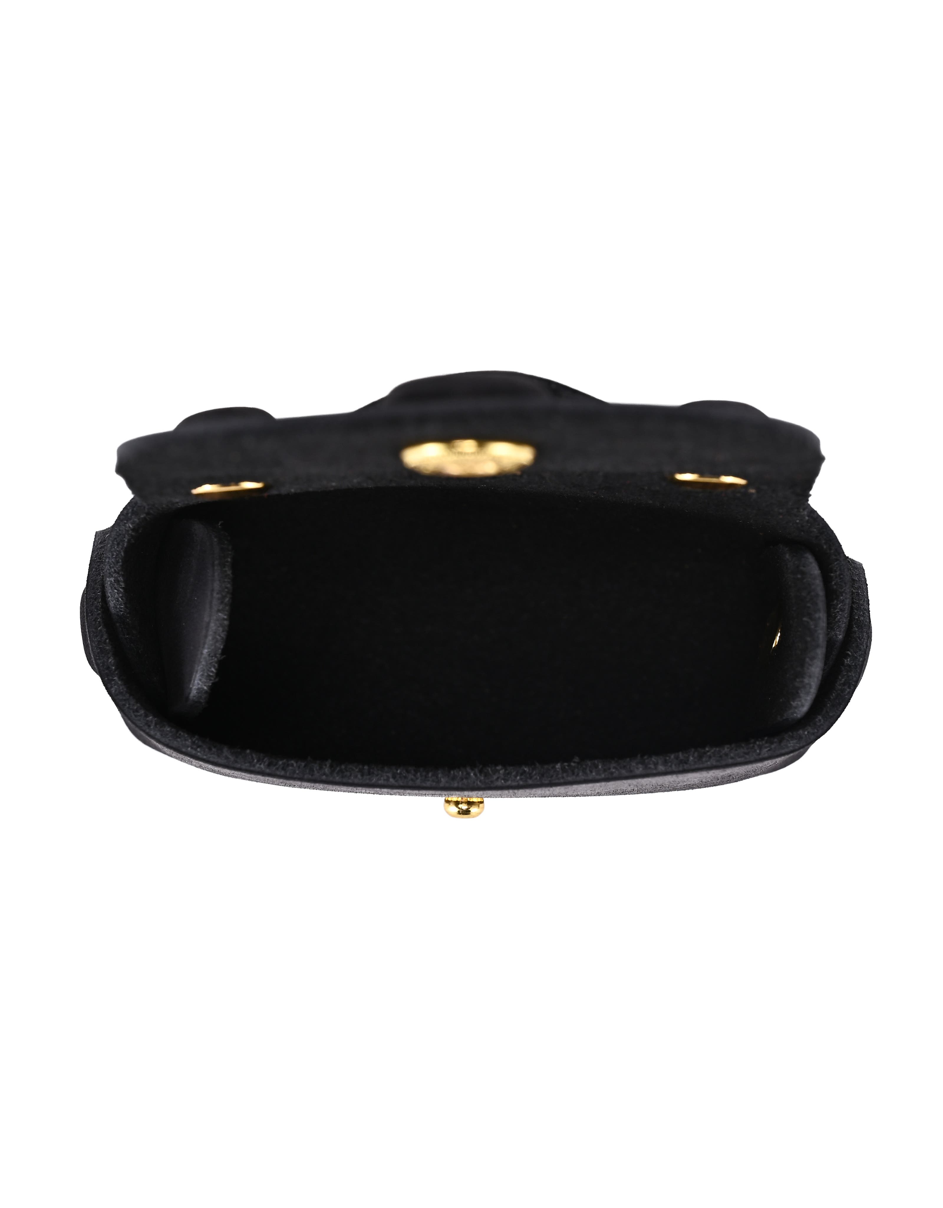 OLD TREND Satch Genuine Leather Mini Charm, Alternate, color, Black