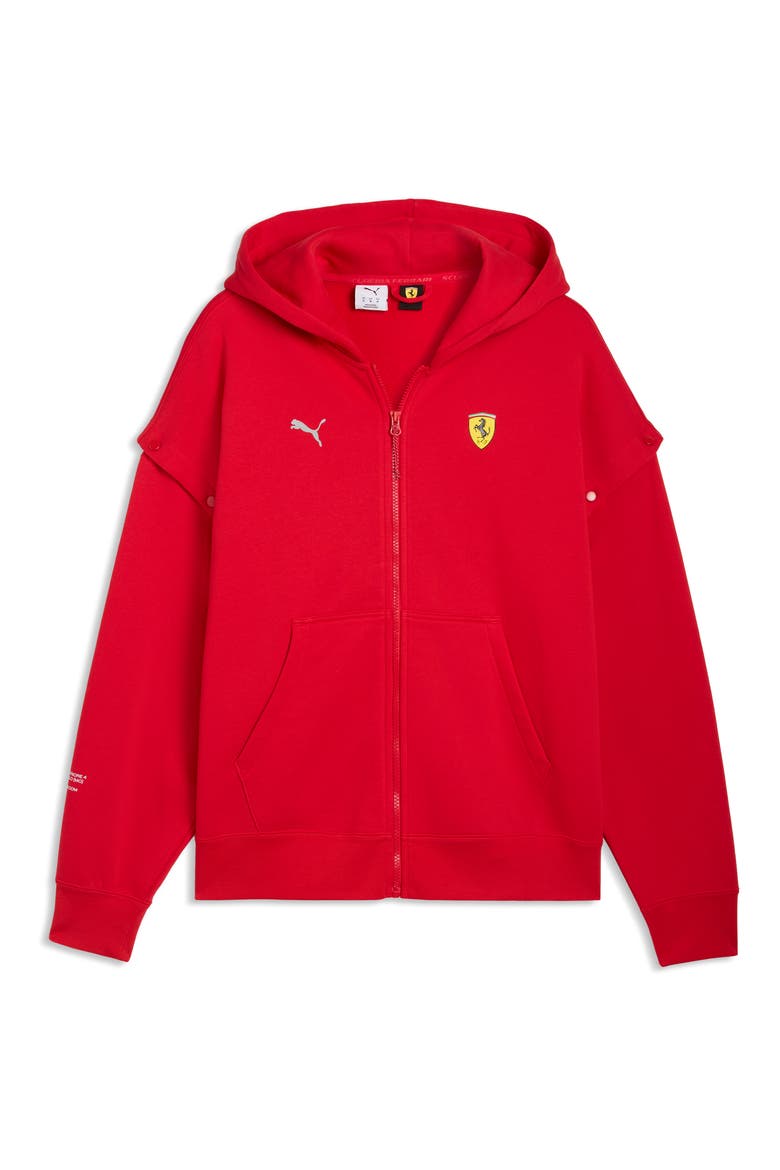 Ferrari Premium Oversize Zip Hoodie, Main, color, ROSSO CORSA