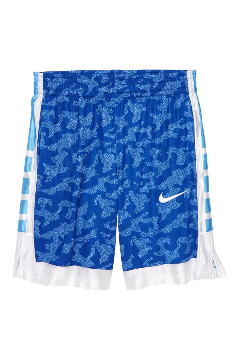 Kids' Dri-FIT Elite Basketball Shorts, Main, color, GAME ROYAL/WHITE/WHITE