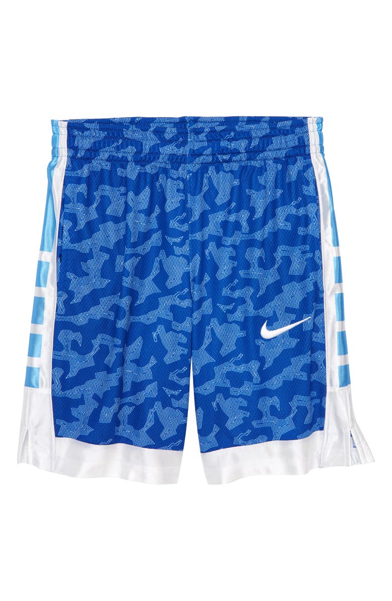 Nike Kids' Dri-FIT Elite Basketball Shorts, Main, color, Game Royal/White/White