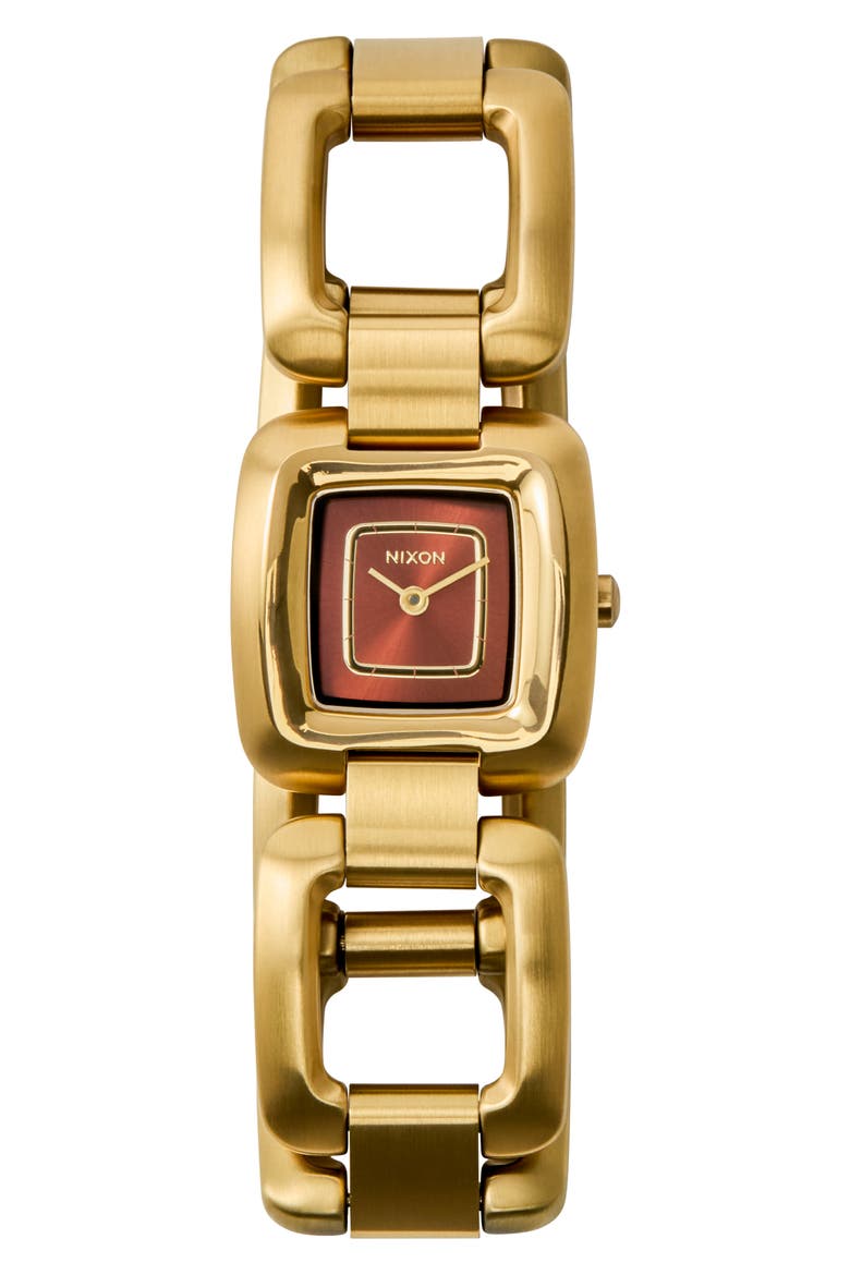 The Sisi Bracelet Watch, 24mm, Main, color, ALL GOLD / COGNAC