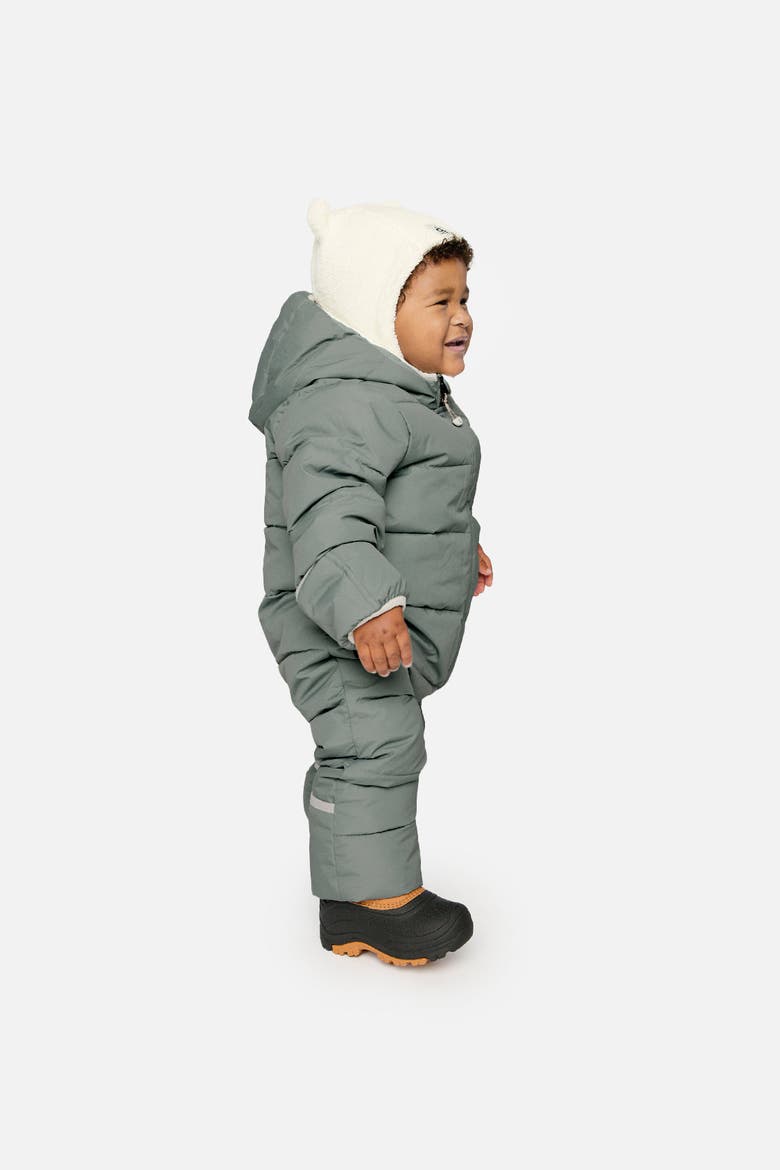 Waterproof Hooded One Piece Snowsuit, Alternate, color, Sage Green