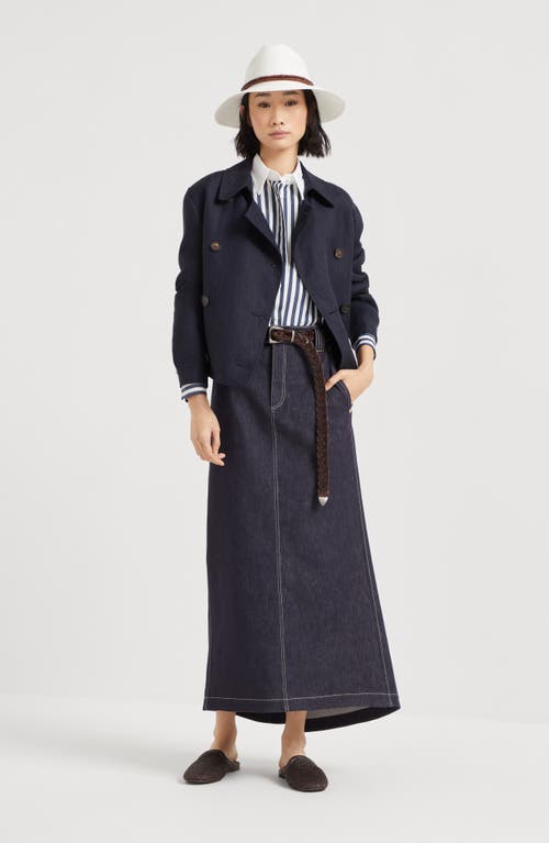 Brunello Cucinelli Five-pocket Skirt In Dark Denim