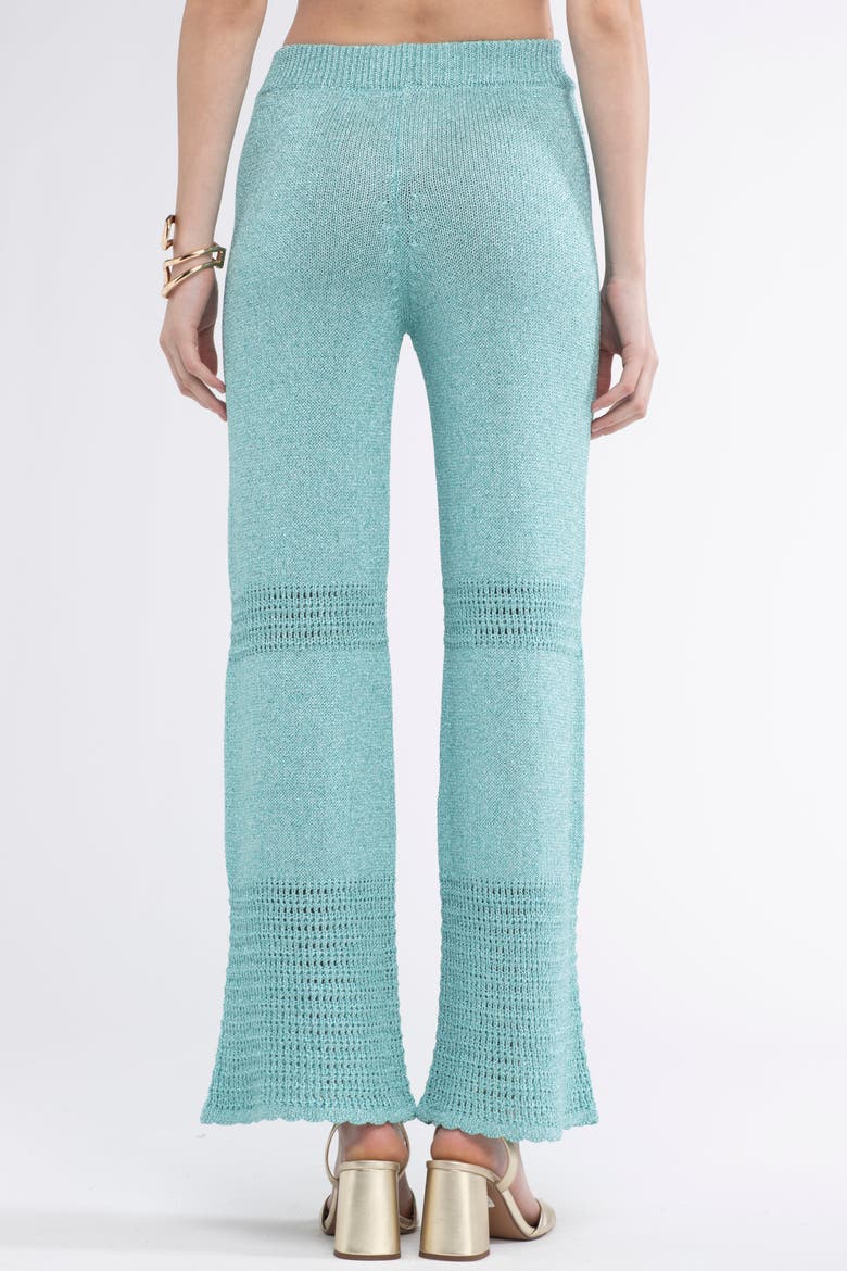 Tina Crochet Cover-Up Pants, Alternate, color, Turquoise