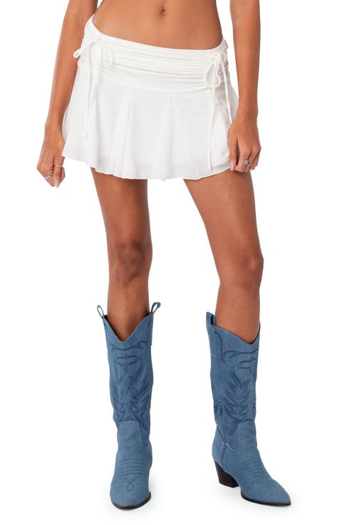 Keoni Gathered Ruffle Miniskirt