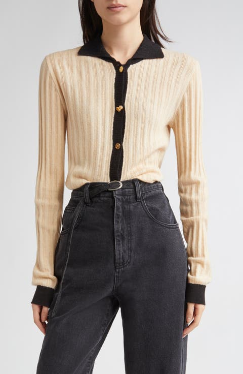 Spread Collar Cardigan