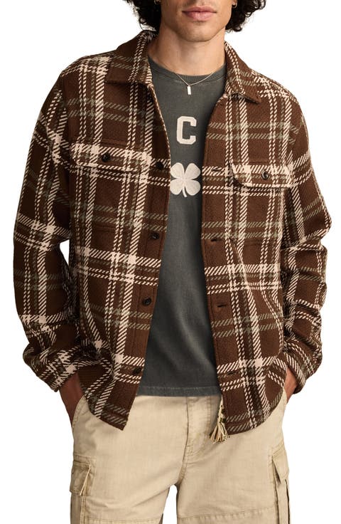 Plaid Twill Shirt Jacket