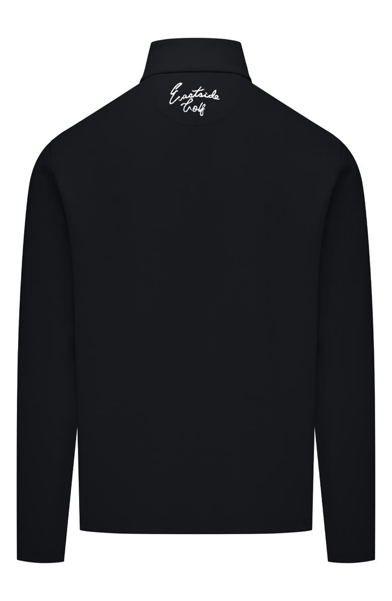 Eastside Golf Signature Logo Embroidered Quarter Zip Pullover, Alternate, color, Black