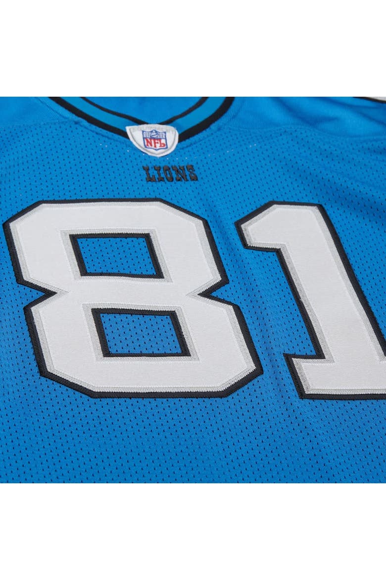 Men's Mitchell & Ness Calvin Johnson Blue Detroit Lions 2007 Authentic Throwback Retired Player Jersey, Alternate, color, Blue