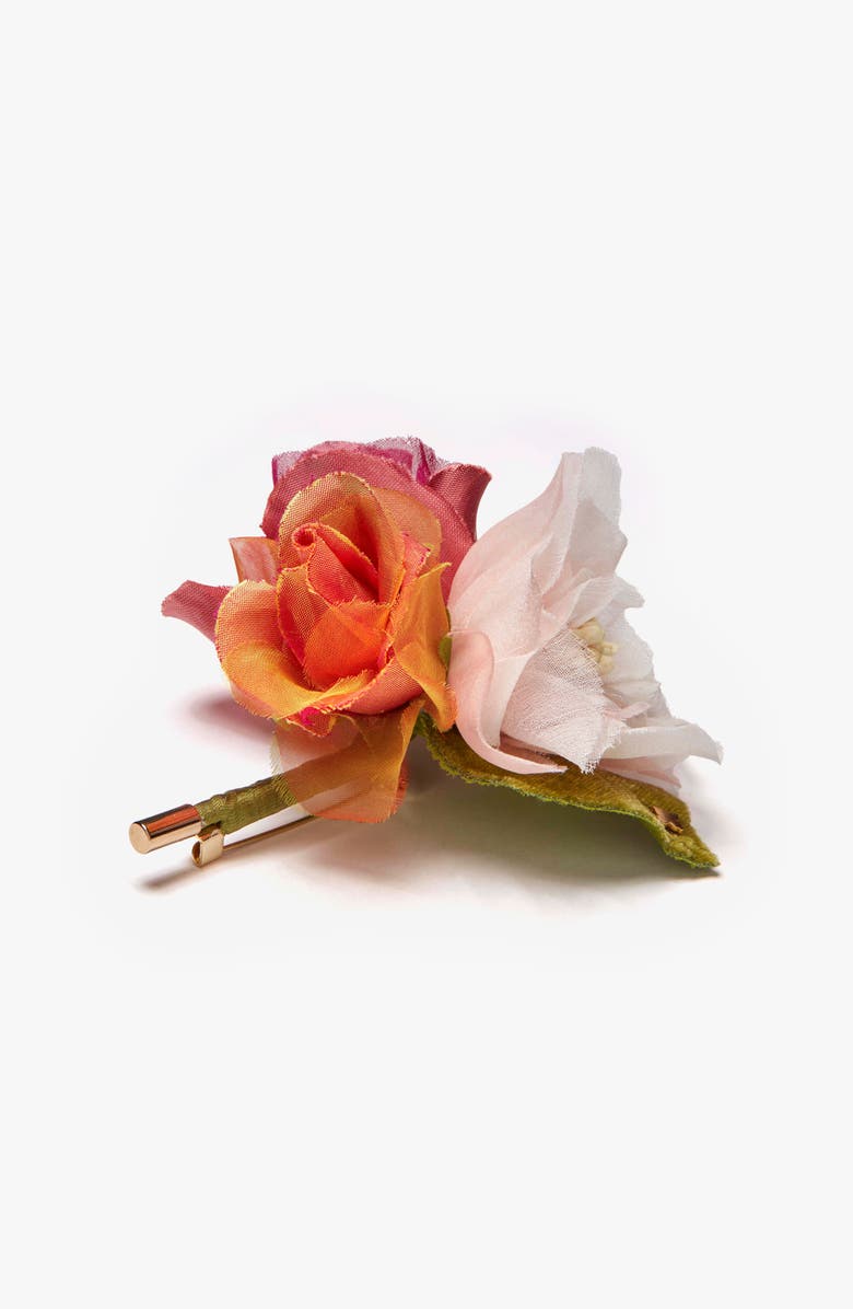 Helena Simon The Spray Rose Floral Brooch, Alternate, color, Multi