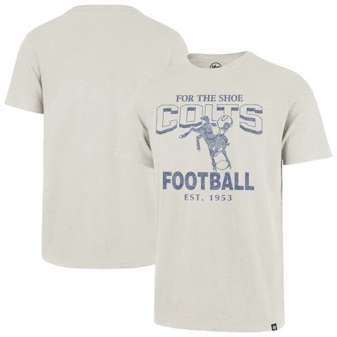 Men's '47  Natural Indianapolis Colts Head On Scrum Slub T-Shirt