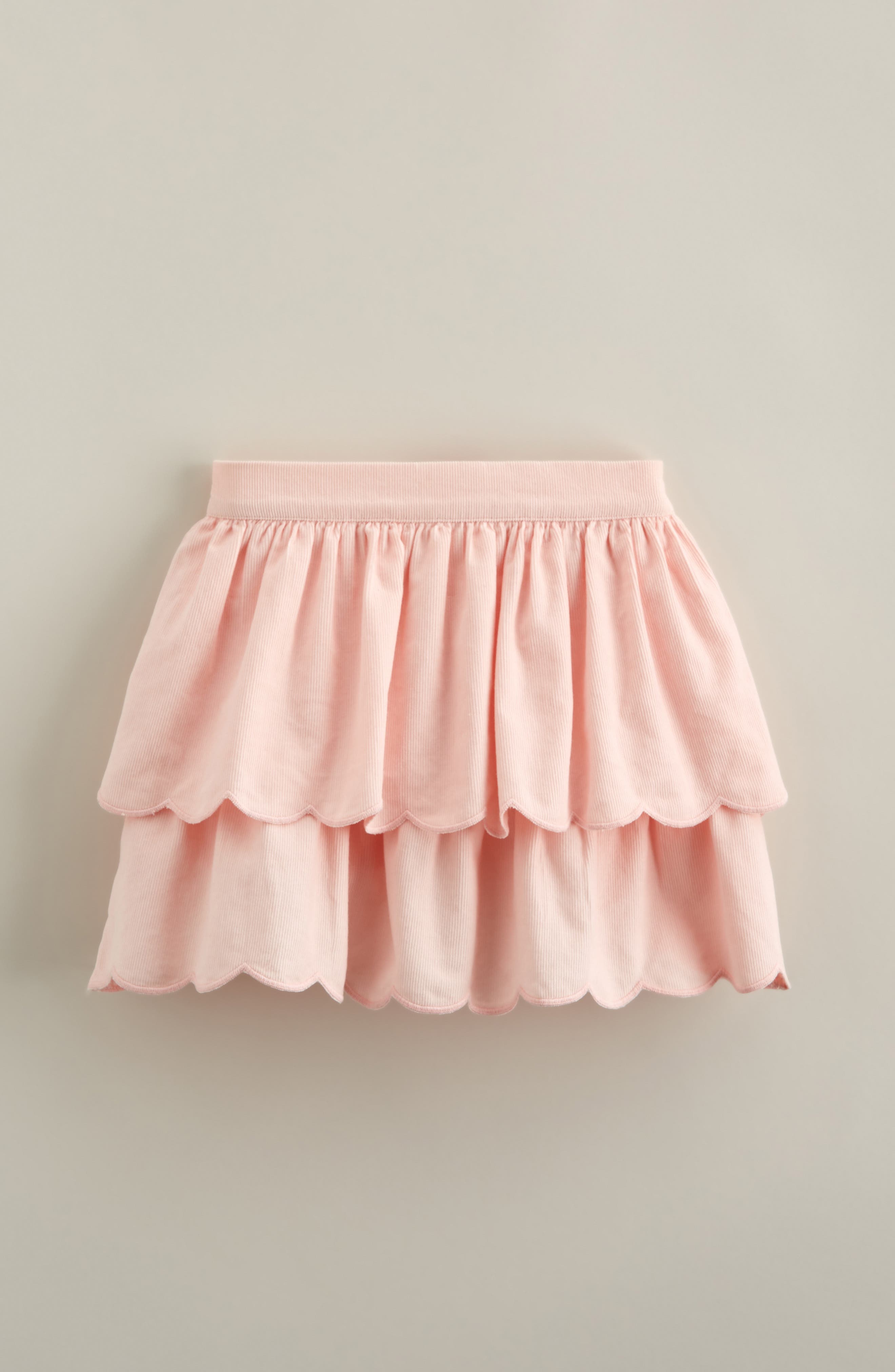 Nordstrom Kids' Scallop Trim Tiered Cotton Skirt