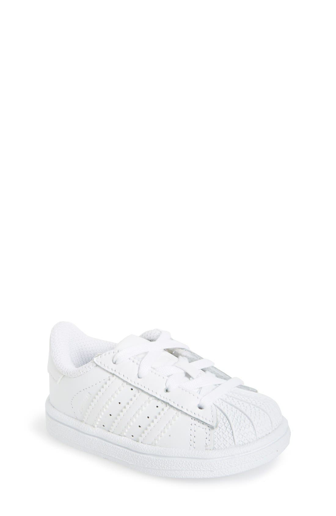 'Superstar' Sneaker, Main, color, WHITE/ WHITE