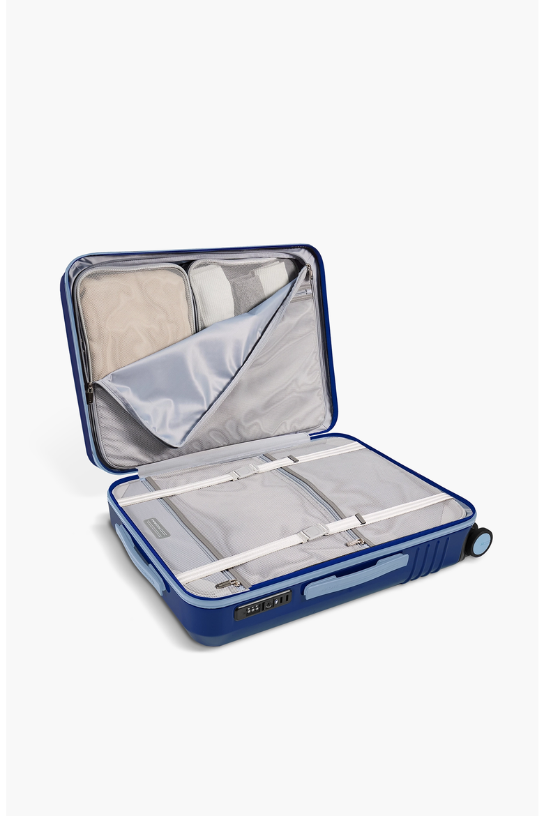 Check-In Expandable Luggage, Alternate, color, Navy Gloss / Slate Trim