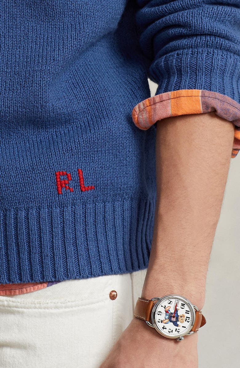 Polo Ralph Lauren Polo Bear Embroidered Hooded Sweater, Alternate, color, 