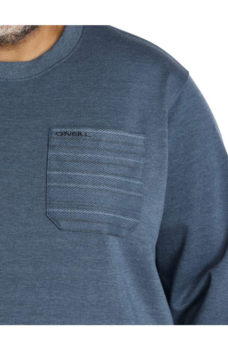 O'Neill Big & Tall Bavaro Contrast-Pocket Crewneck Pullover, Alternate, color, Midnight Navy