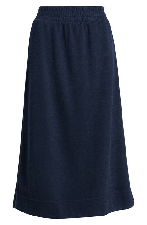 Jetset Cotton Blend Knit Midi Skirt