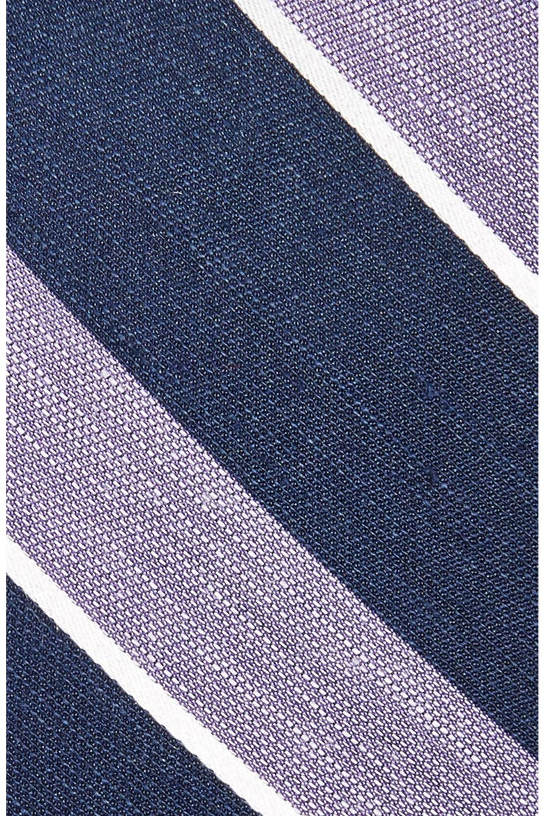 Stripe Silk Blend Tie, Alternate, color, NAVY/ LILAC