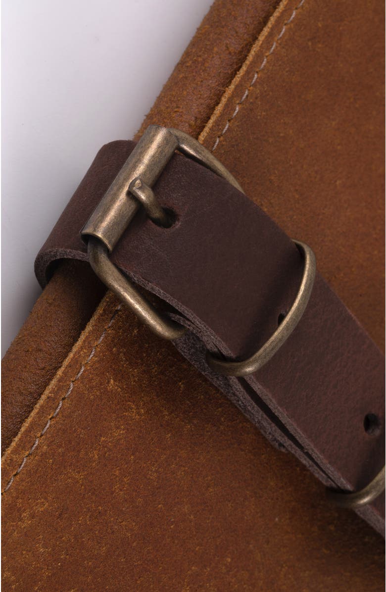 Messermeister Vintage Leather Amber 7 Pocket Knife Roll, Alternate, color, Leather