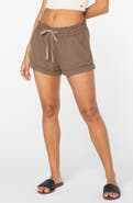 Roxy Lagoon Linen Blend Drawstring Shorts