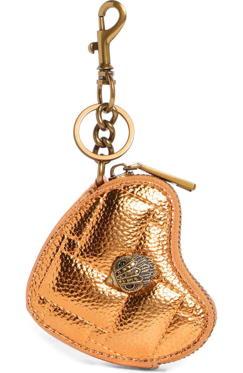Kurt Geiger London Heart Bag Charm, Main, color, Orange