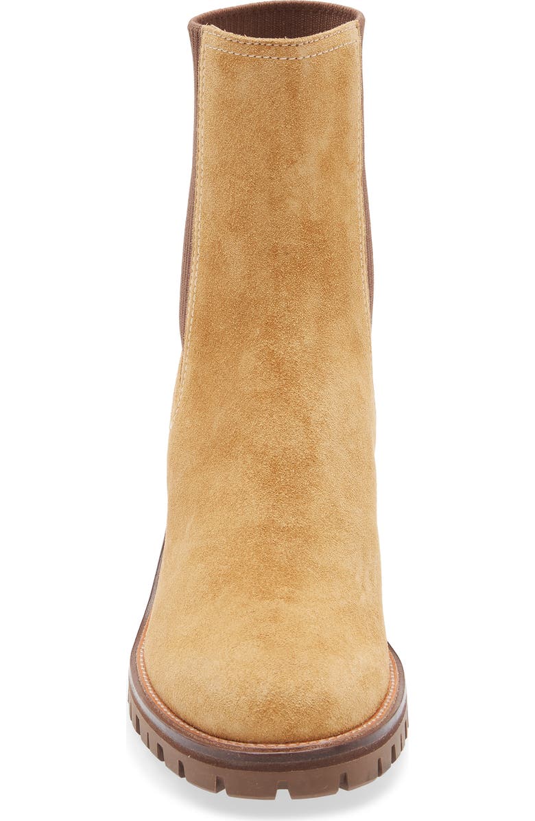 rag & bone Corey Lug Sole Chelsea Boot, Alternate, color, Caramel Suede
