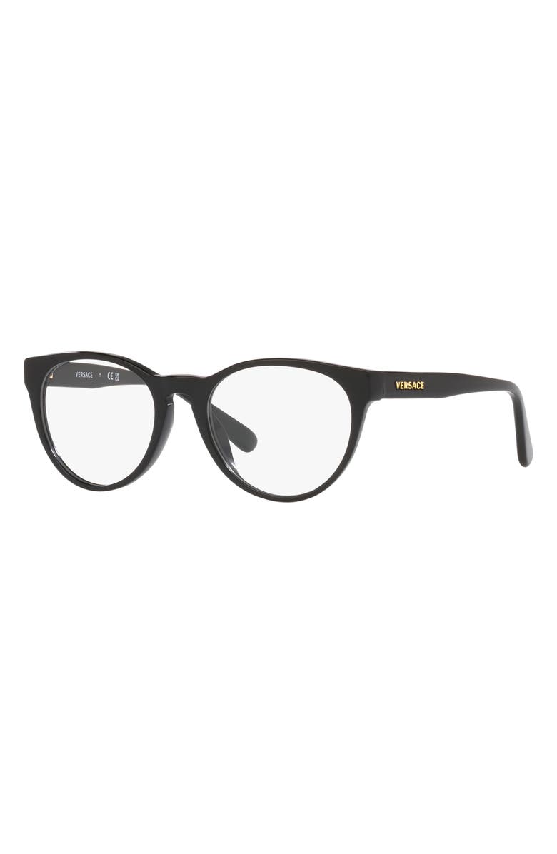 Versace 48mm Phantos Optical Glasses, Alternate, color, Black
