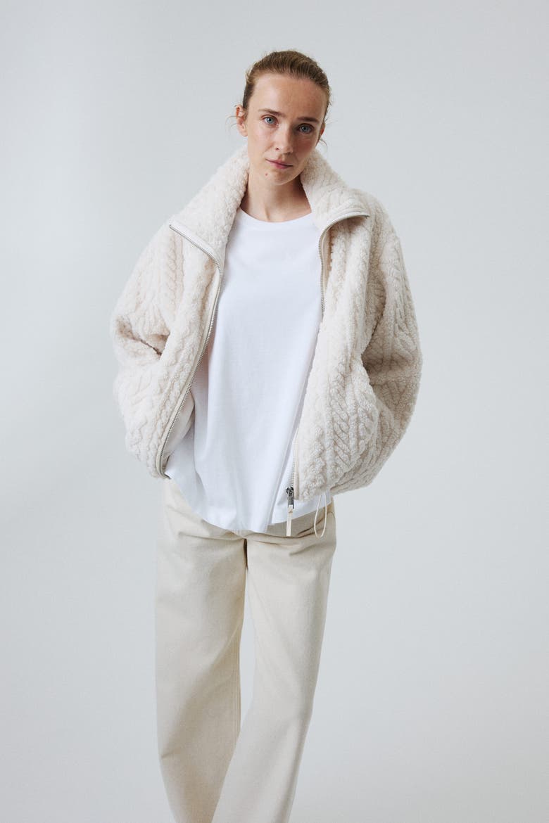 Mama Before & After Babywearing Fleece Jacket, Alternate, color, Cream