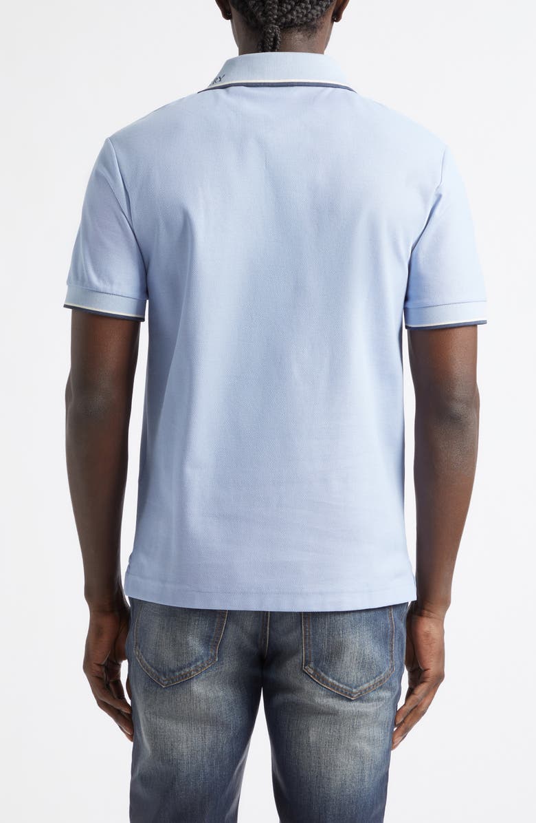 Burberry Evan Cotton Piquè Polo, Alternate, color, Sunbleached Blue