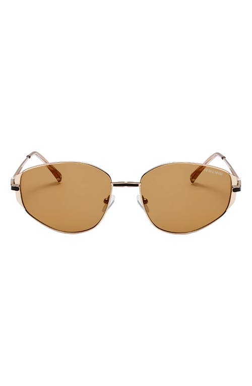 Fifth & Ninth Chase 62mm Polarized Round Sunglasses In Brown