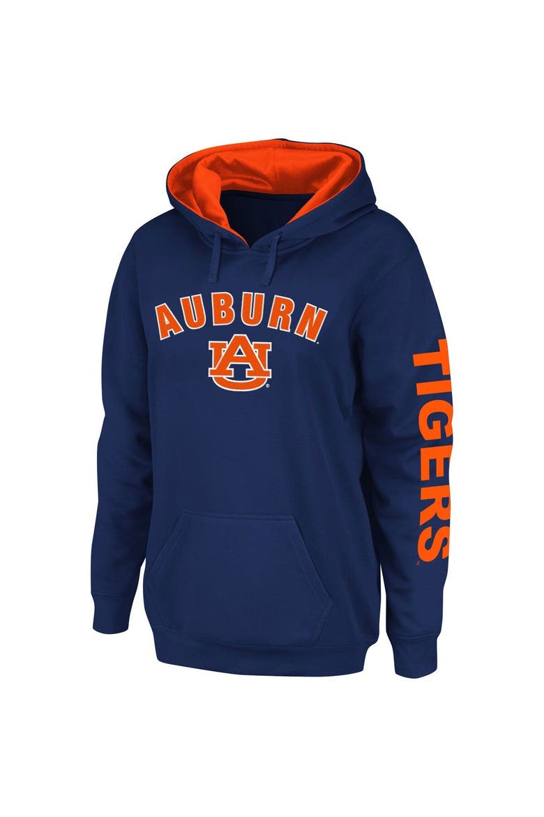 Women's Colosseum Navy Auburn Tigers Loud and Proud Pullover Hoodie, Alternate, color, Navy