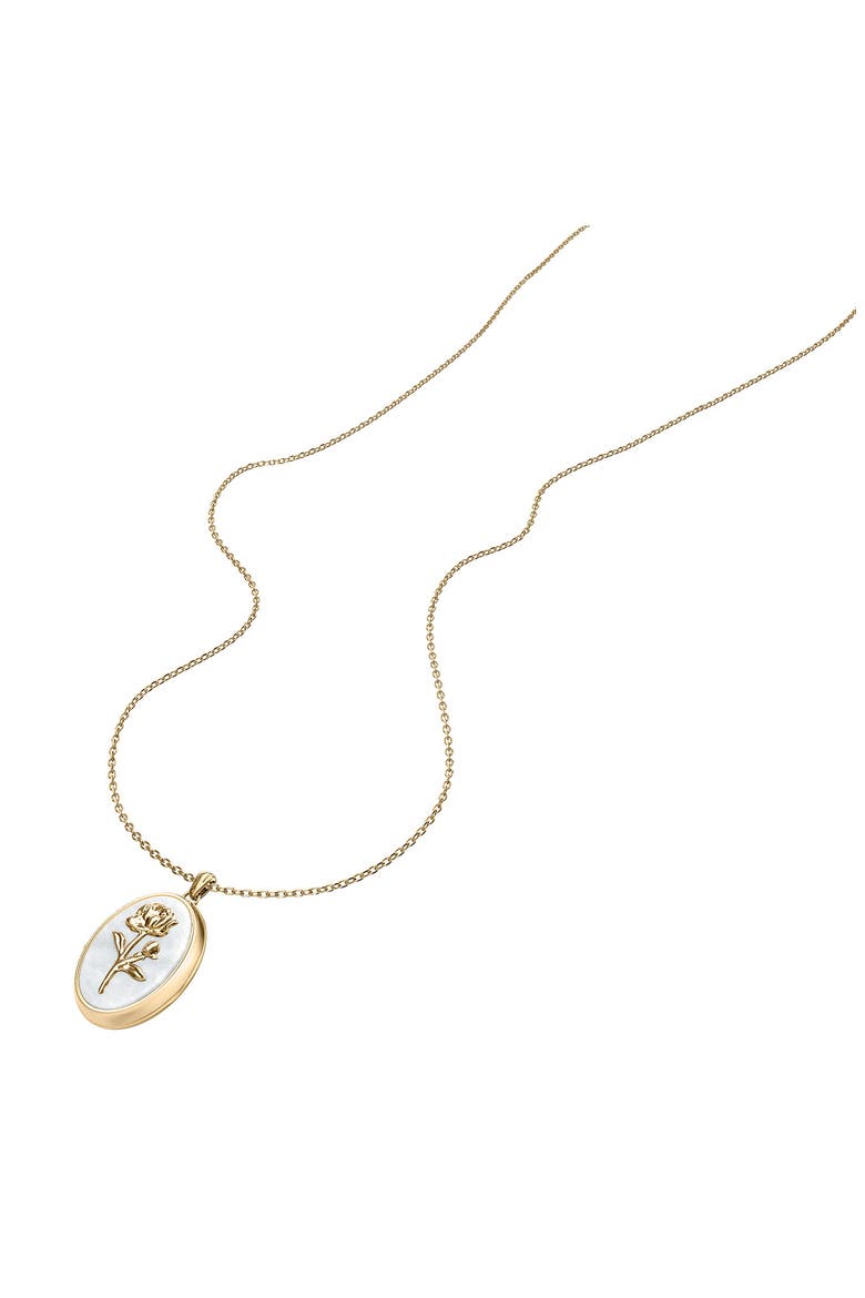 Sutton Mother of Pearl Locket Pendant Necklace, Alternate, color, GOLD