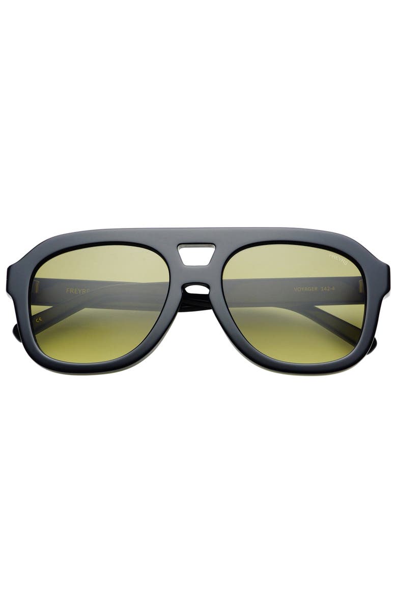 FREYRS Eyewear Voyager Oversized Aviator Sunglasses, Main, color, Black