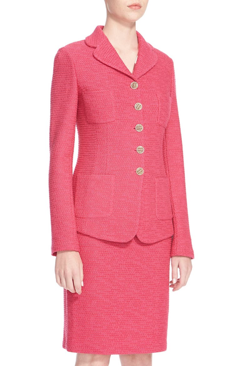 'Bonbon' Knit Jacket, Main, color, CERISE