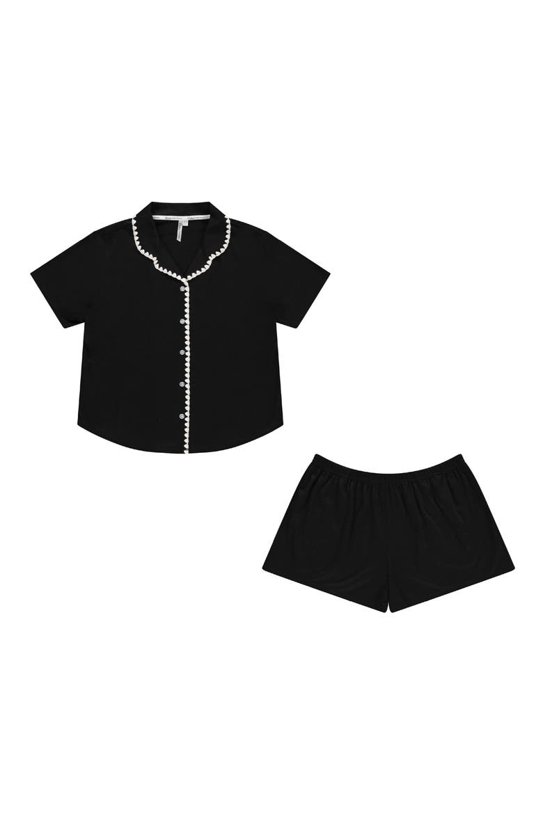Annelise Short Pajamas, Alternate, color, BLACK